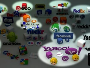 3D іконки та логотипи соціальних мереж 2 3D Модель