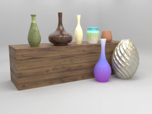 फूलदान 3D मॉडल