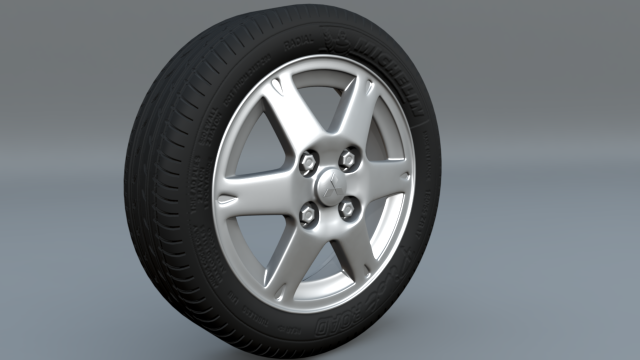 tire and rim scene file Modelo 3D .c4d .max .obj .3ds .fbx .stl .blend 