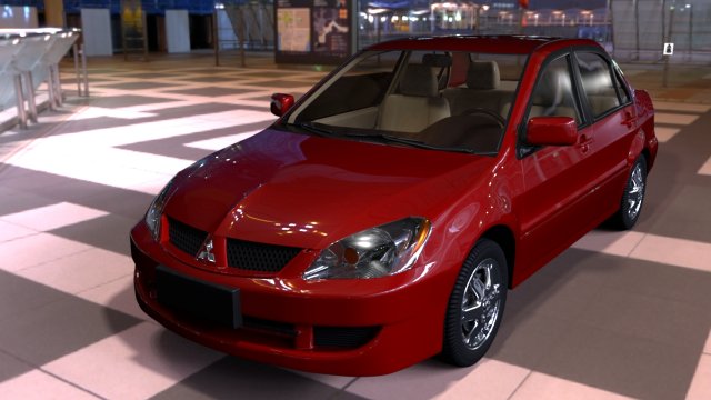 mitsubishi lancer 3D-Modell .c4d .max .obj .3ds .fbx .stl .blend 