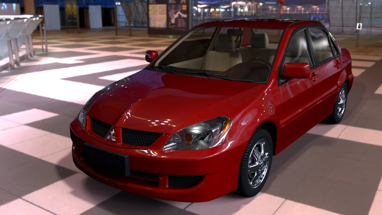 mitsubishi lancer 3D Model .c4d .max .obj .3ds .fbx .stl .blend