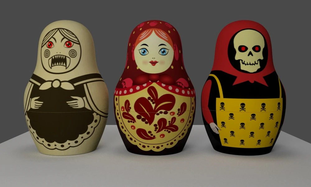 matryoshka 3D Model .c4d .max .obj .3ds .fbx .stl .blend