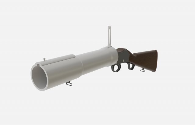 hand grenade launcher blanch-chevallier 3D Модель .c4d .max .obj .3ds .fbx .stl .blend 