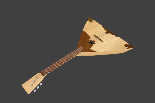 balalaika Modelo 3D .c4d .max .obj .3ds .fbx .stl .blend 