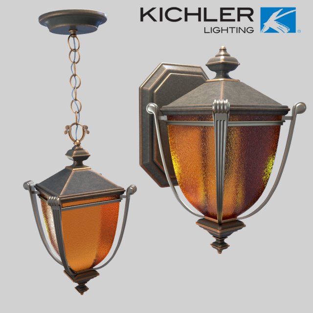 kichler lighting 49106rz warner park 3D Model .c4d .max .obj .3ds .fbx .stl .blend