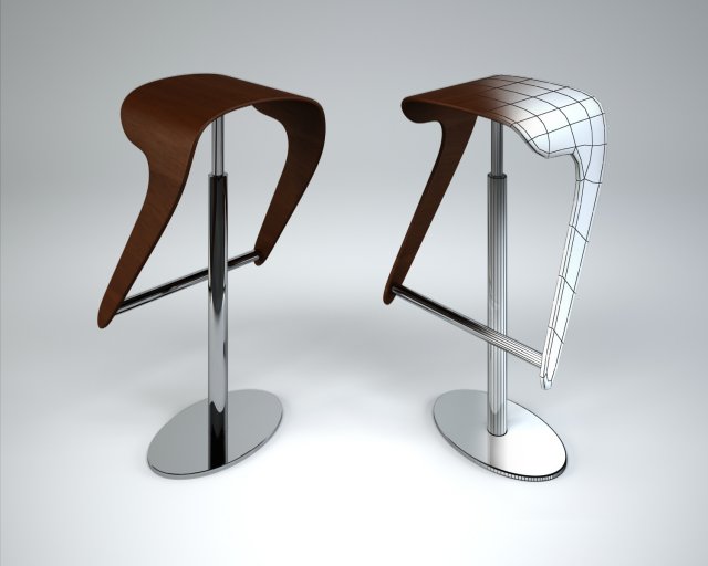 stoolbar Model 3D .c4d .max .obj .3ds .fbx .stl .blend 
