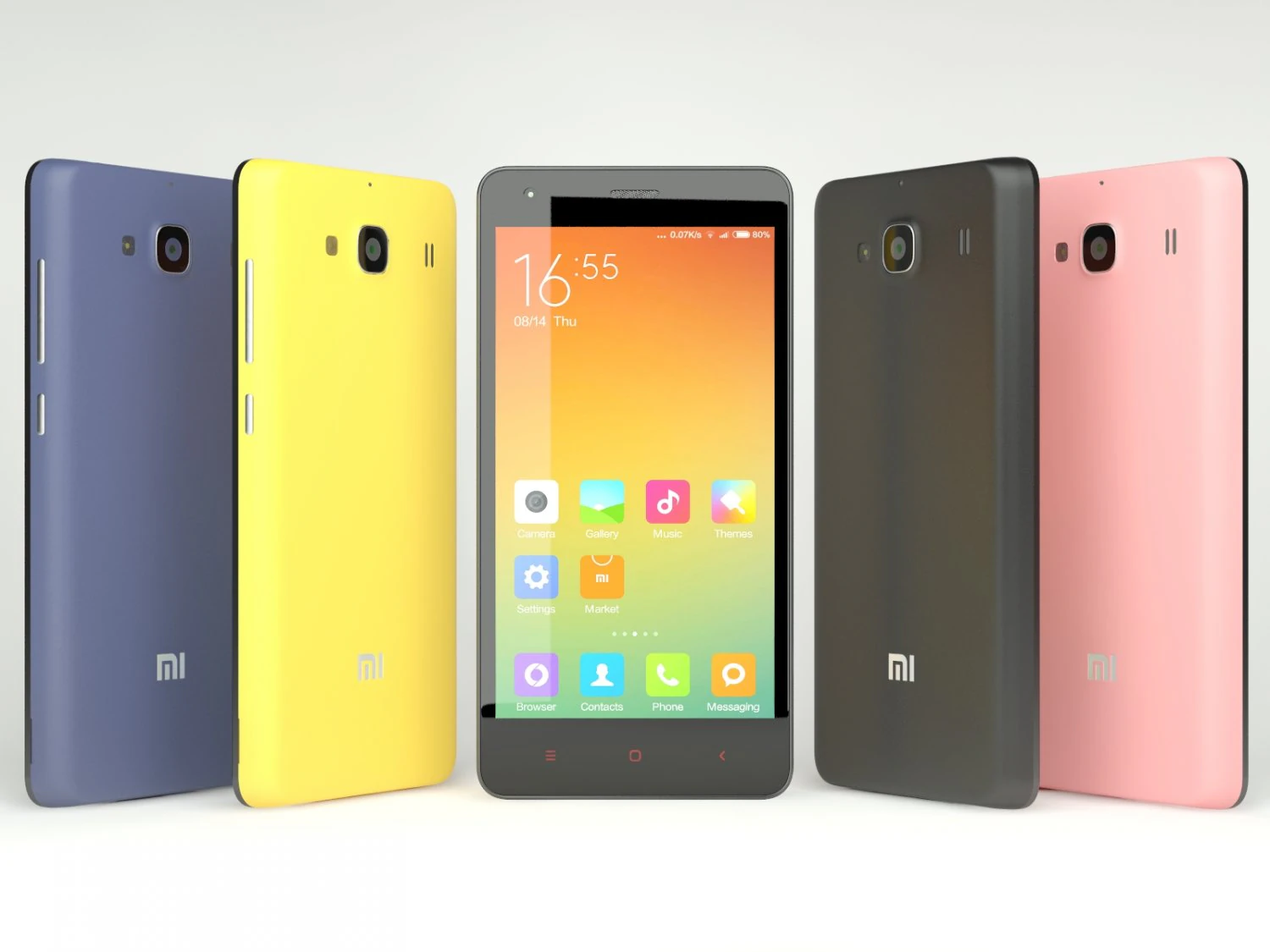 xiaomi redmi 2 3D Model .c4d .max .obj .3ds .fbx .stl .blend
