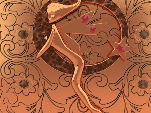 cigarette case fairy on the crescent moon 3D मॉडल