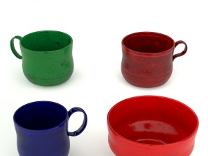 pitchers and cups 3D-Modell