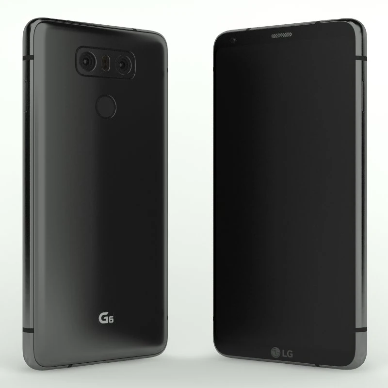 lg g6 black 3D Model .c4d .max .obj .3ds .fbx .stl .blend 