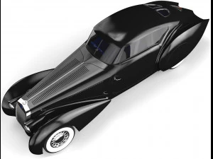 Delage D8 120 S Pourtout Aero Coupé schwarz 3D Modell