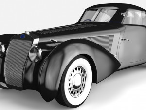 delage d8 120 s pourtout aero coupe black 3D Model