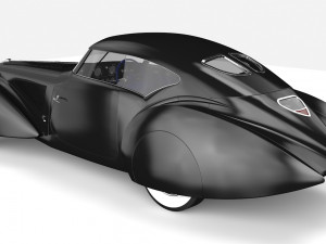 delage d8 120 s pourtout aero coupe black 3D Model