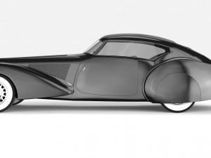 delage d8 120 s pourtout aero coupe black 3D Model