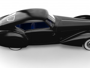 delage d8 120 s pourtout aero coupe black 3D Model