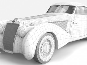 delage d8 120 s pourtout aero coupe black 3D Model