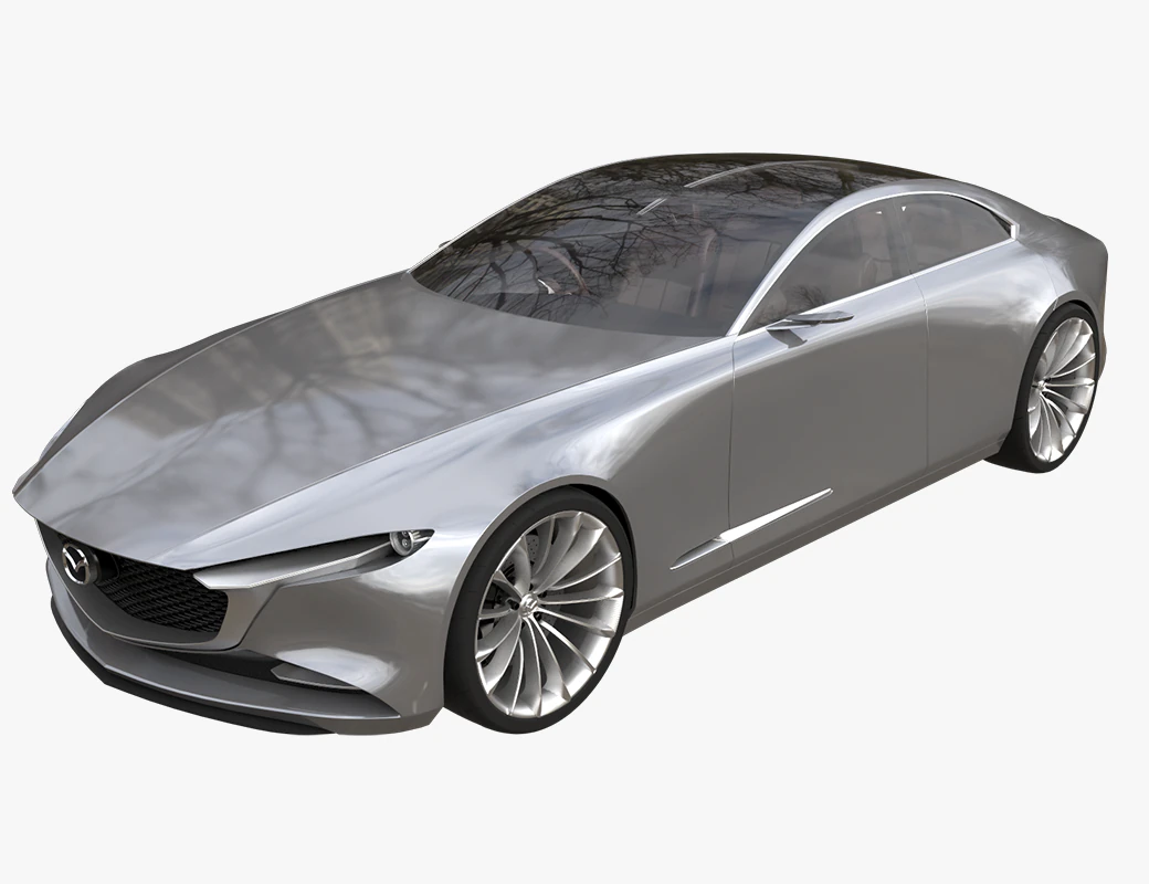 mazda vision coupe concept 3D Model .c4d .max .obj .3ds .fbx .stl .blend 