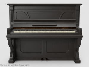old piano Model 3D