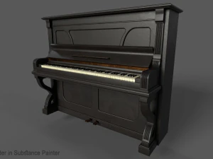 vecchio pianoforte Modello 3D