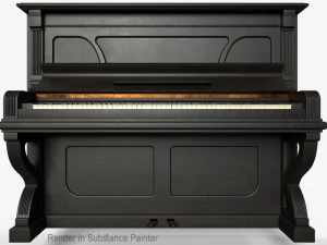 vecchio pianoforte Modello 3D