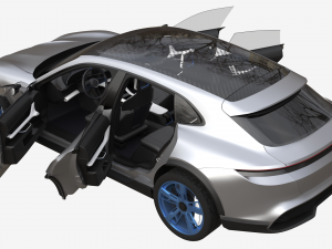 porsche mission e cross turismo 3Dモデル