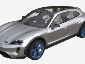 porsche mission e cross turismo 3Dモデル