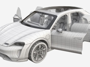 porsche mission e cross turismo 3Dモデル