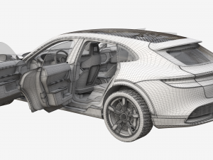 porsche mission e cross turismo 3Dモデル