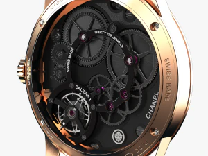 monsieur de chanel gold closed 3D Model