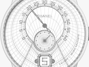 monsieur de chanel gold closed 3D Model