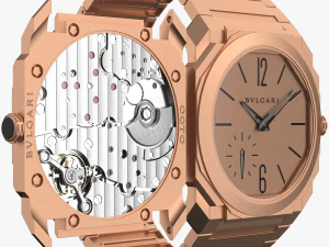 Bulgari Octo Finissimo Ros&eacute;gold 3D Modell