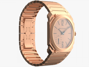 bulgari octo finissimo rose gold 3D मॉडल