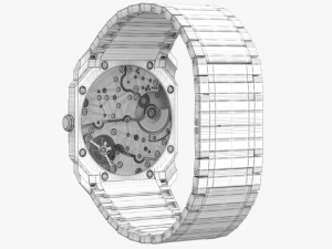 bulgari octo finissimo rose gold 3D मॉडल