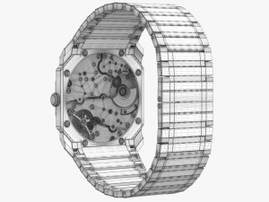 bulgari octo finissimo rose gold 3D मॉडल