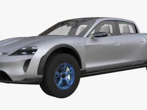 Porsche Taycan Pick-Up Truck Concept 3D Model