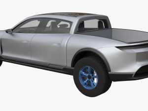 Porsche Taycan Pick-Up Truck Concept 3D Model