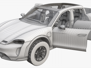 Porsche Taycan Pick-Up Truck Concept 3D Model