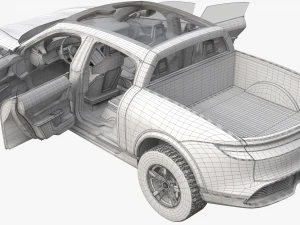 Porsche Taycan Pick-Up Truck Concept 3D Model