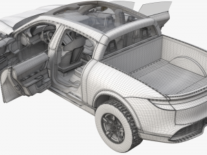 Porsche Taycan Pick-Up Truck Concept 3D Model