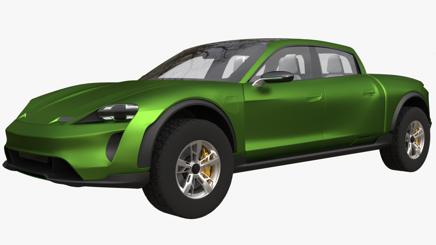 Porsche Taycan Pick Up Truck Concept Green Modèle 3d In Concept 3dexport