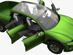 Porsche Taycan Pick-Up Truck Concept green 3Dモデル