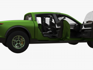 Porsche Taycan Pick-Up Truck Concept green 3Dモデル