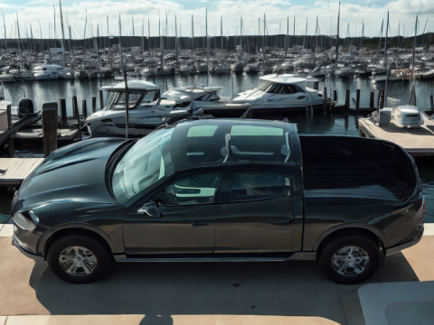 Porsche Taycan Pick-Up Truck Concept black Modelo 3D