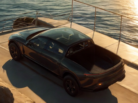 Porsche Taycan Pick-Up Truck Concept black Modelo 3D