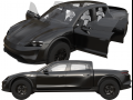 Taycan Pick-Up Truck Concept black 3D Models
