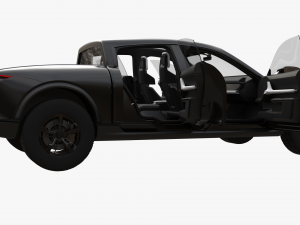 Porsche Taycan Pick-Up Truck Concept black Modelo 3D