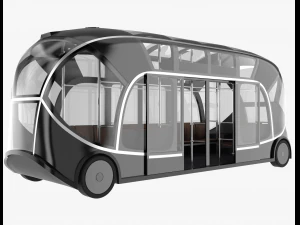 Self-driving city bus concept Orangery 3D Model