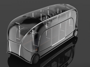 Self-driving city bus concept Orangery 3D Модель