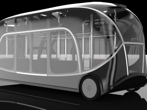 Self-driving city bus concept Orangery 3D Модель