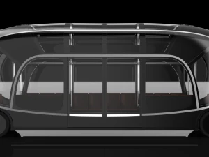 Self-driving city bus concept Orangery 3D Model